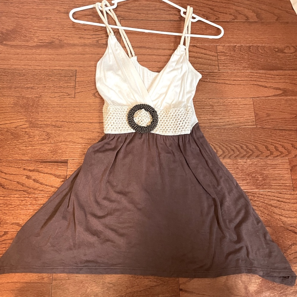 Beige and brown rope summer  dress size S